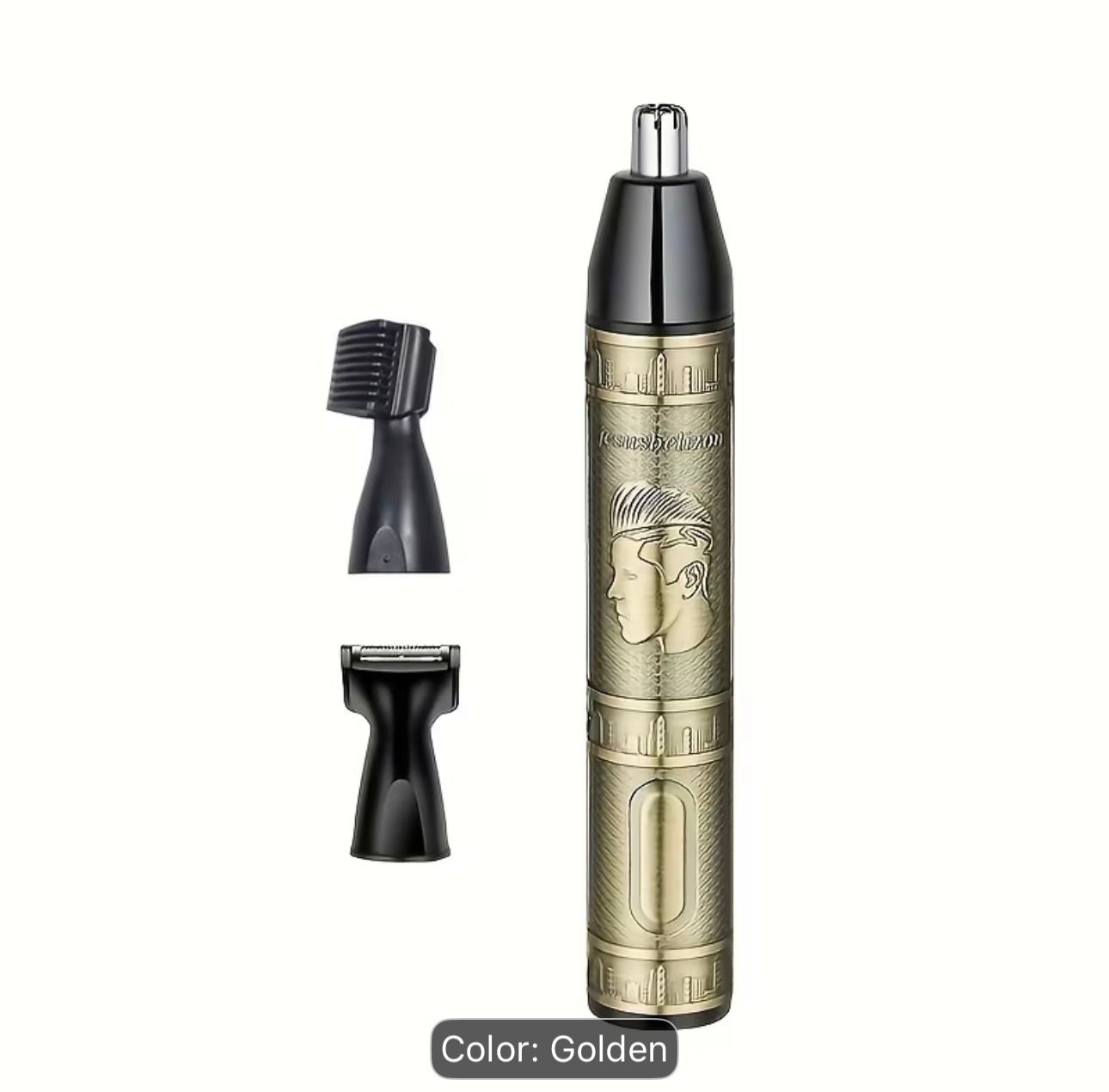 3-in-1 USB Rechargeable Trimmer Kit - Heavy-Duty Aluminum Alloy Multi-Grooming Device with Nose, Ear/Sideburn & Eyebrow Trimmers, Portable Grooming for &, Travel-Friendly Facial Hair Care