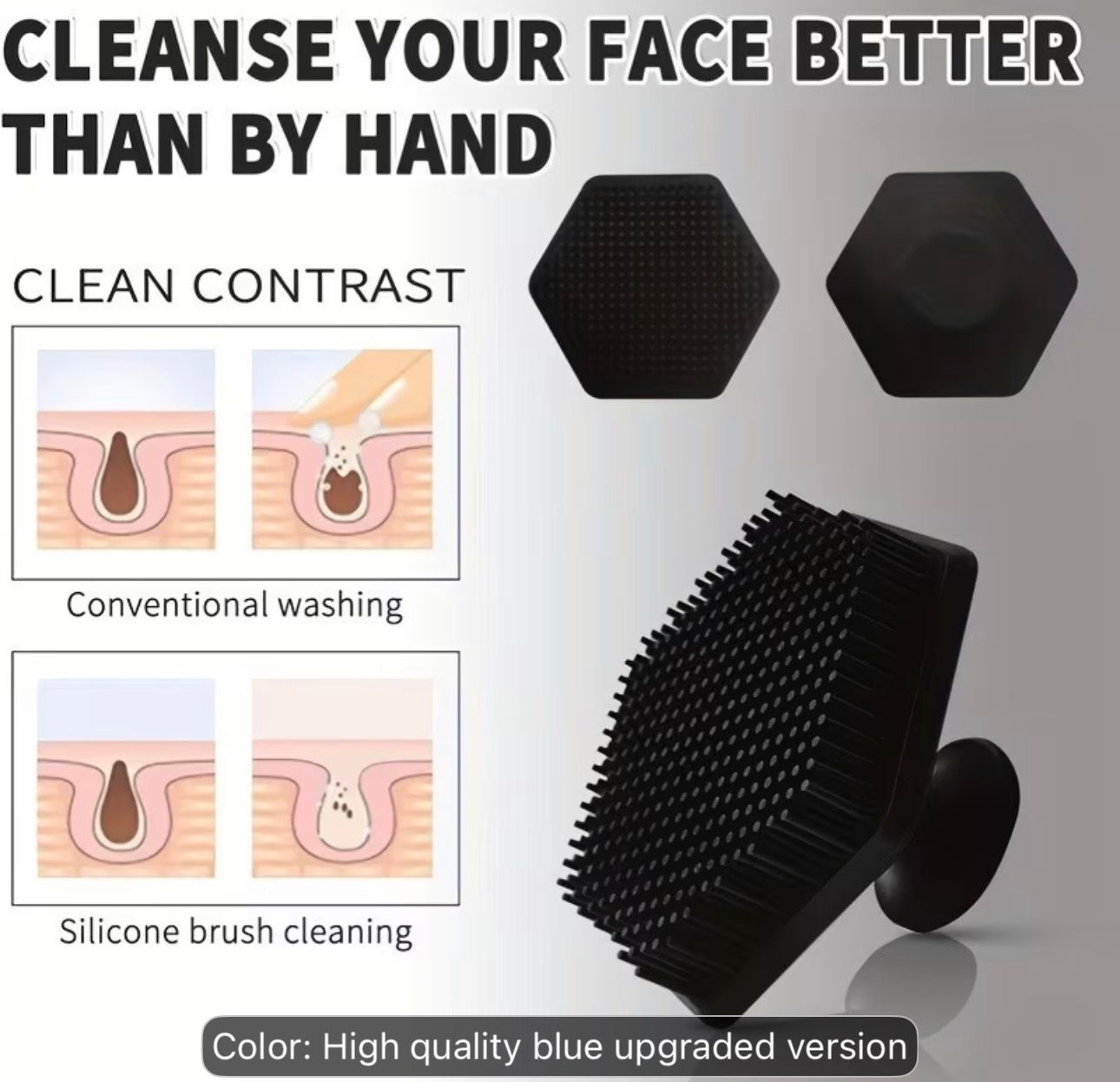 Premium Flexible Beard Brush – Deep Cleaning & Exfoliating Beard Grooming Tool for Men