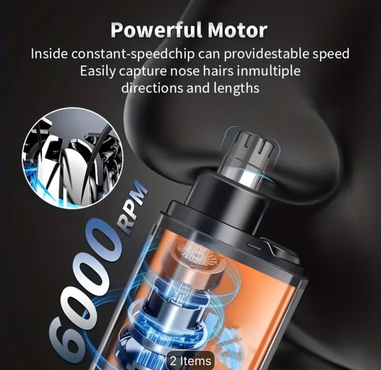 Nasal Hair Trimmer with LED Screen, USB Rechargeable, Ideal for Removing Hair from Nose And Ears, Suitable for Both Men And Women