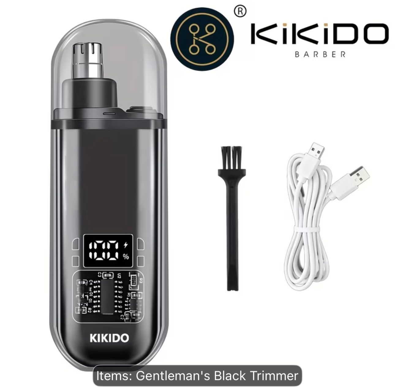 Nasal Hair Trimmer with LED Screen, USB Rechargeable, Ideal for Removing Hair from Nose And Ears, Suitable for Both Men And Women