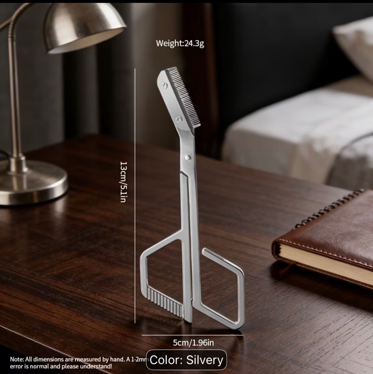 All-in-One Stainless Steel Eyebrow Scissors - Precise Trimming Without Jamming, Unisex Eyebrow, Sideburn, and Beard Scissors.